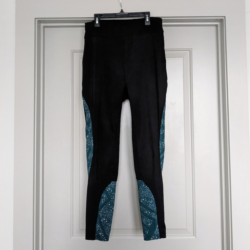 POPFIT "Piper" black & teal leggings